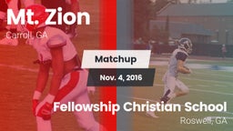 Matchup: Mt. Zion vs. Fellowship Christian School 2016