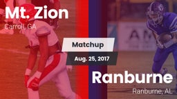 Matchup: Mt. Zion vs. Ranburne  2017