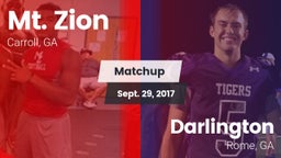 Matchup: Mt. Zion vs. Darlington  2017