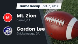 Recap: Mt. Zion  vs. Gordon Lee  2017