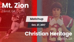 Matchup: Mt. Zion vs. Christian Heritage  2017