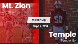 Matchup: Mt. Zion vs. Temple  2018