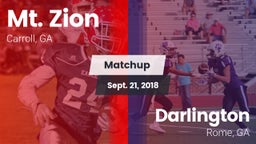 Matchup: Mt. Zion vs. Darlington  2018