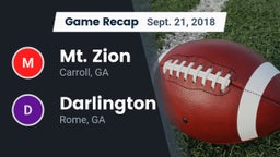 Recap: Mt. Zion  vs. Darlington  2018