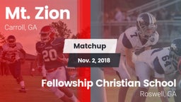 Matchup: Mt. Zion vs. Fellowship Christian School 2018