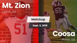 Matchup: Mt. Zion vs. Coosa  2019