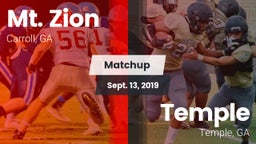 Matchup: Mt. Zion vs. Temple  2019