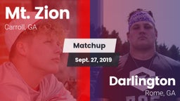 Matchup: Mt. Zion vs. Darlington  2019