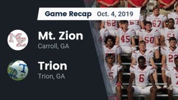 Recap: Mt. Zion  vs. Trion  2019