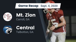 Recap: Mt. Zion  vs. Central  2020
