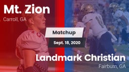 Matchup: Mt. Zion vs. Landmark Christian  2020
