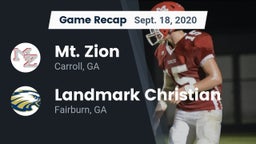 Recap: Mt. Zion  vs. Landmark Christian  2020