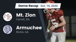 Recap: Mt. Zion  vs. Armuchee  2020
