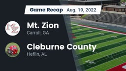 Recap: Mt. Zion  vs. Cleburne County  2022