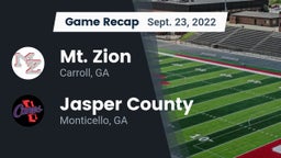 Recap: Mt. Zion  vs. Jasper County  2022