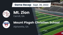 Recap: Mt. Zion  vs. Mount Pisgah Christian School 2022