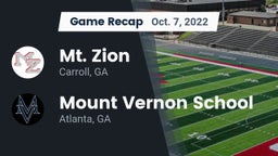 Recap: Mt. Zion  vs. Mount Vernon School 2022