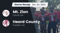Recap: Mt. Zion  vs. Heard County  2022