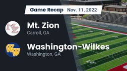 Recap: Mt. Zion  vs. Washington-Wilkes  2022