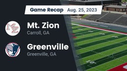 Recap: Mt. Zion  vs. Greenville  2023