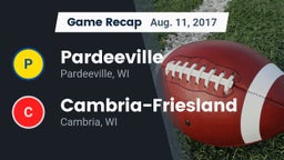 Recap: Pardeeville  vs. Cambria-Friesland  2017