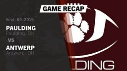 Recap: Paulding  vs. Antwerp  2016