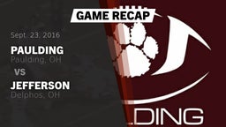 Recap: Paulding  vs. Jefferson  2016