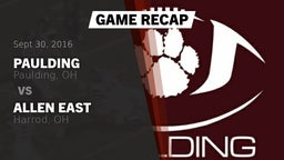 Recap: Paulding  vs. Allen East  2016