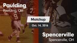 Matchup: Paulding vs. Spencerville  2016