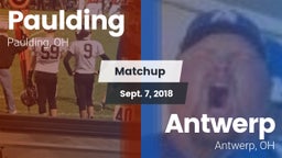 Matchup: Paulding vs. Antwerp  2018