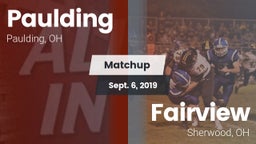 Matchup: Paulding vs. Fairview  2019