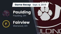 Recap: Paulding  vs. Fairview  2019