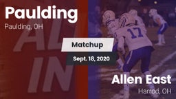Matchup: Paulding vs. Allen East  2020