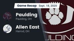 Recap: Paulding  vs. Allen East  2020