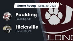Recap: Paulding  vs. Hicksville  2022