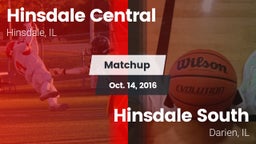 Matchup: Hinsdale Central vs. Hinsdale South  2016