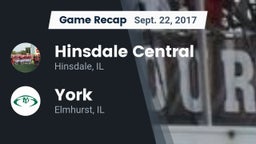 Recap: Hinsdale Central  vs. York  2017