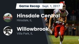 Recap: Hinsdale Central  vs. Willowbrook  2017