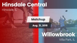 Matchup: Hinsdale Central vs. Willowbrook  2018