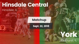 Matchup: Hinsdale Central vs. York  2018