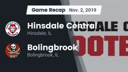 Recap: Hinsdale Central  vs. Bolingbrook  2019