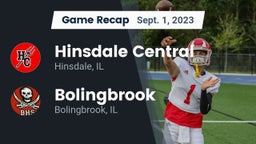 Recap: Hinsdale Central  vs. Bolingbrook  2023