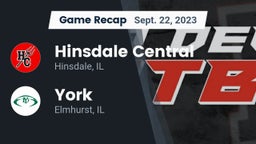 Recap: Hinsdale Central  vs. York  2023
