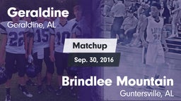 Matchup: Geraldine vs. Brindlee Mountain  2016