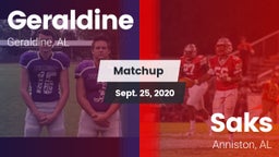 Matchup: Geraldine vs. Saks  2020