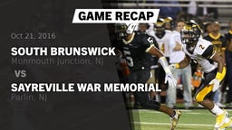 Recap: South Brunswick  vs. Sayreville War Memorial  2016