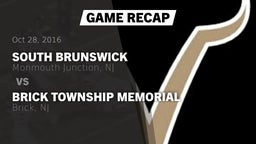 Recap: South Brunswick  vs. Brick Township Memorial  2016