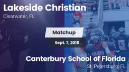 Matchup: Lakeside Christian vs. Canterbury School of Florida 2018