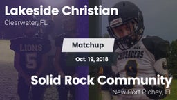 Matchup: Lakeside Christian vs. Solid Rock Community  2018