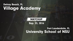 Matchup: Village Academy vs. University School of NSU 2016